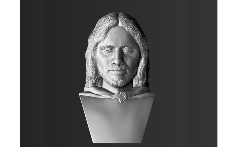 Aragorn bust Lord of the Rings 3D printing ready stl obj