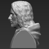Aragorn bust Lord of the Rings 3D printing ready stl obj - Thumbnail 6