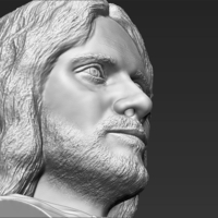 Aragorn bust Lord of the Rings 3D printing ready stl obj - Thumbnail 10