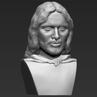 Aragorn bust Lord of the Rings for full color 3D printing - Thumbnail 15