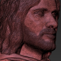 Aragorn bust Lord of the Rings for full color 3D printing - Thumbnail 22