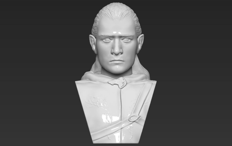 Legolas bust Lord of the Rings 3D printing ready stl obj