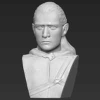 Legolas bust Lord of the Rings 3D printing ready stl obj - Thumbnail 2