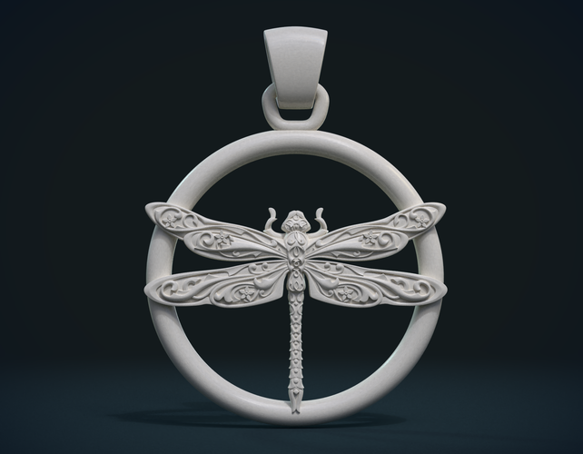 Dragonfly Pendant 3D Print 231182