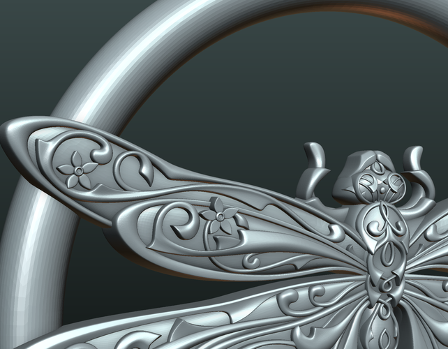 Dragonfly Pendant 3D Print 231192
