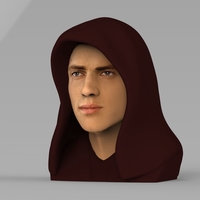 Anakin Skywalker Star Wars bust ready for full color 3D printing - Thumbnail 2