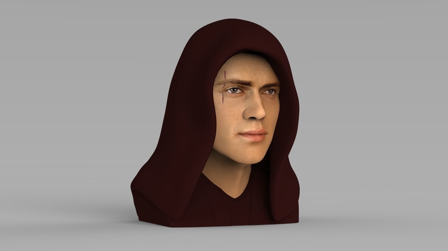 Anakin Skywalker Star Wars bust ready for full color 3D printing 3D Print 231200