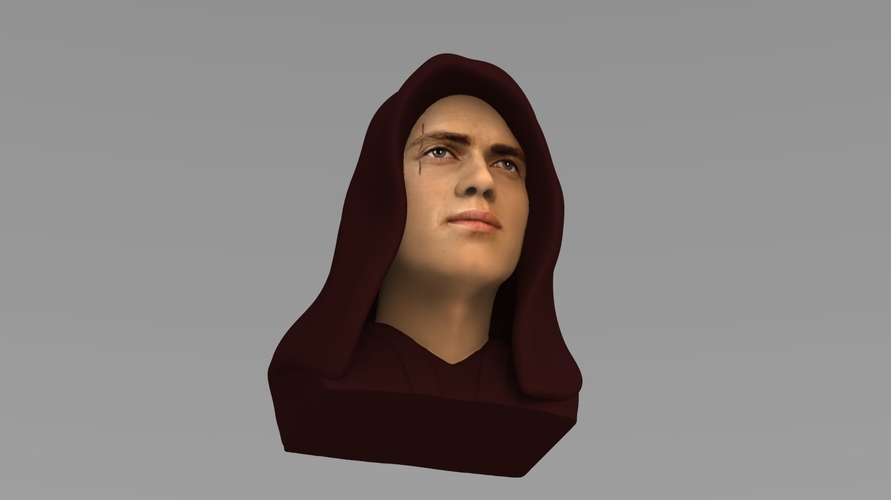 Anakin Skywalker Star Wars bust ready for full color 3D printing 3D Print 231203