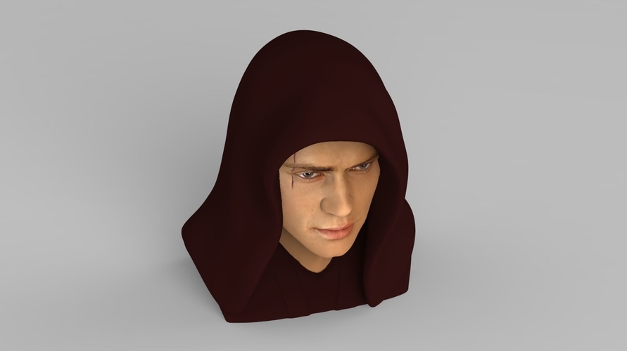 Anakin Skywalker Star Wars bust ready for full color 3D printing 3D Print 231204