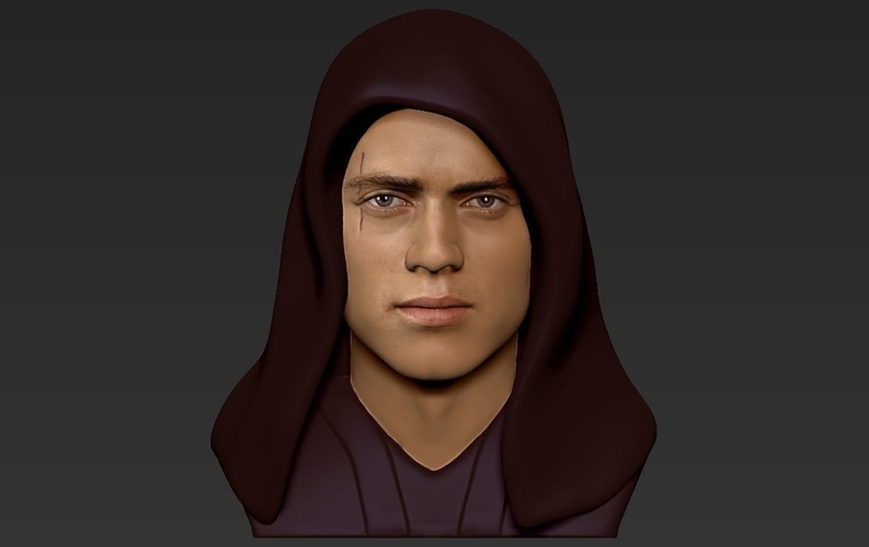 Anakin Skywalker Star Wars bust ready for full color 3D printing 3D Print 231209