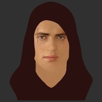Anakin Skywalker Star Wars bust ready for full color 3D printing - Thumbnail 13