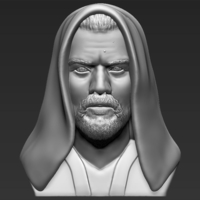 Small Obi Wan Kenobi Star Wars bust 3D printing ready stl obj 3D Printing 231223