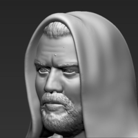 Obi Wan Kenobi Star Wars bust 3D printing ready stl obj - Thumbnail 3