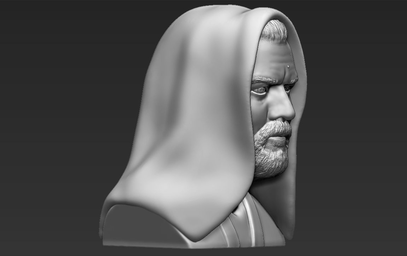 Obi Wan Kenobi Star Wars bust 3D printing ready stl obj 3D Print 231227