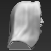 Obi Wan Kenobi Star Wars bust 3D printing ready stl obj - Thumbnail 8