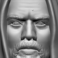 Obi Wan Kenobi Star Wars bust 3D printing ready stl obj - Thumbnail 13