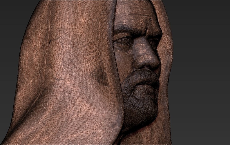 Obi Wan Kenobi Star Wars bust 3D printing ready stl obj 3D Print 231238