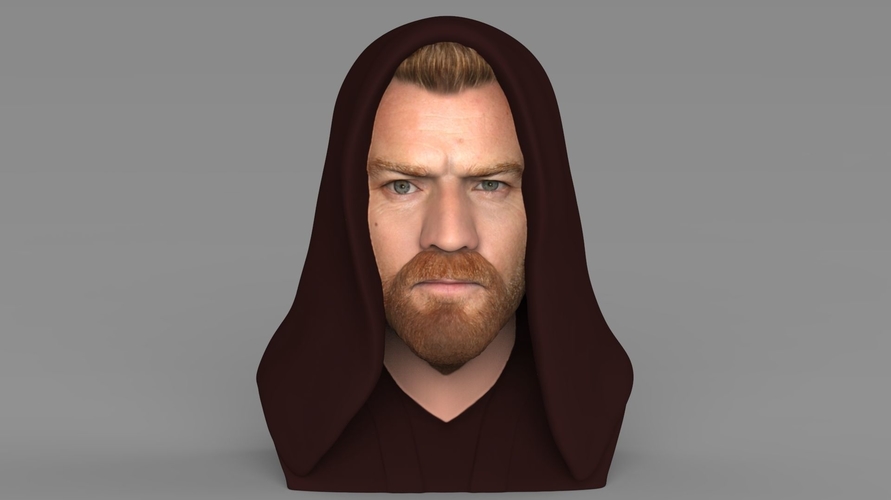 Obi Wan Kenobi Star Wars bust ready for full color 3D printing 3D Print 231239