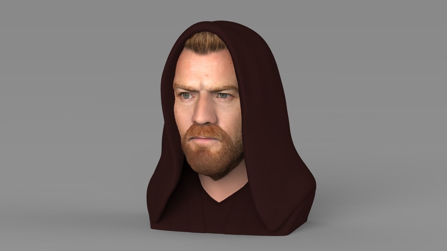 Obi Wan Kenobi Star Wars bust ready for full color 3D printing 3D Print 231240