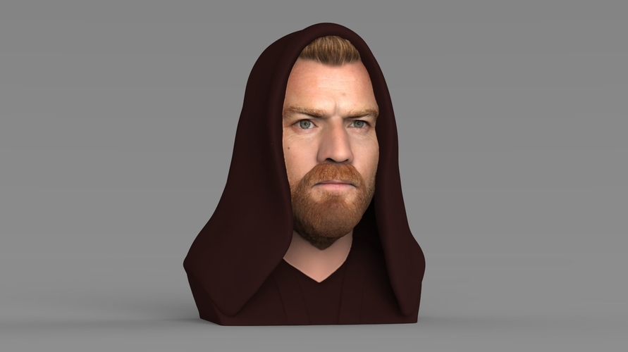 Obi Wan Kenobi Star Wars bust ready for full color 3D printing 3D Print 231242