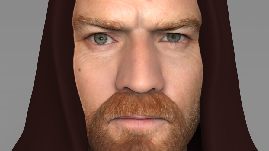 Obi Wan Kenobi Star Wars bust ready for full color 3D printing 3D Print 231243