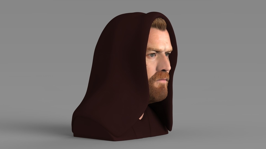 Obi Wan Kenobi Star Wars bust ready for full color 3D printing 3D Print 231244
