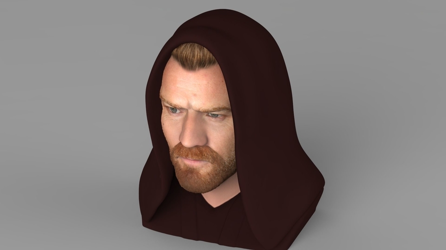 Obi Wan Kenobi Star Wars bust ready for full color 3D printing 3D Print 231246