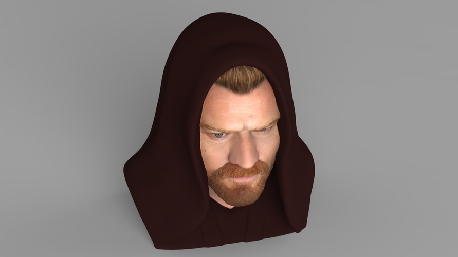 Obi Wan Kenobi Star Wars bust ready for full color 3D printing 3D Print 231247