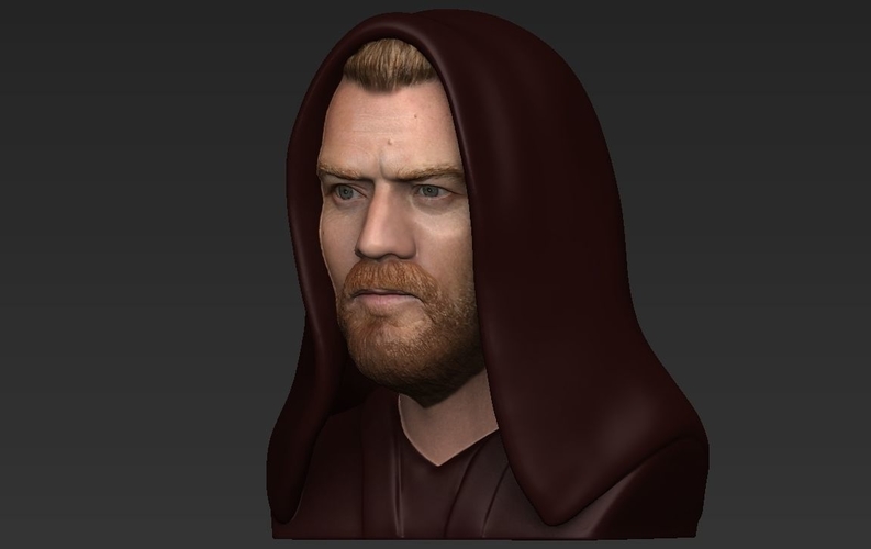 Obi Wan Kenobi Star Wars bust ready for full color 3D printing 3D Print 231249