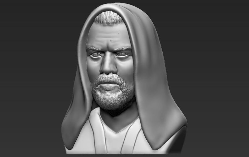 Obi Wan Kenobi Star Wars bust ready for full color 3D printing 3D Print 231252