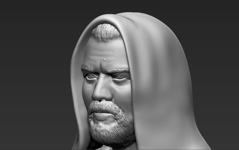 Obi Wan Kenobi Star Wars bust ready for full color 3D printing 3D Print 231253