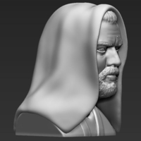 Obi Wan Kenobi Star Wars bust ready for full color 3D printing - Thumbnail 17