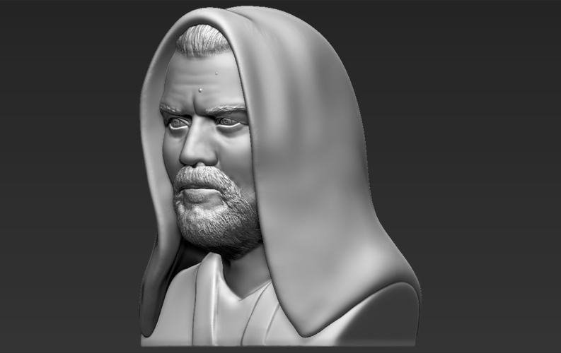 Obi Wan Kenobi Star Wars bust ready for full color 3D printing 3D Print 231257