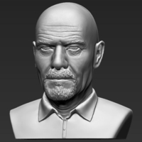 Walter White Breaking Bad bust 3D printing ready stl obj - Thumbnail 3