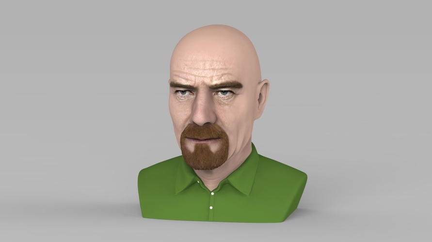 Walter White Breaking Bad bust ready for full color 3D printing 3D Print 231279