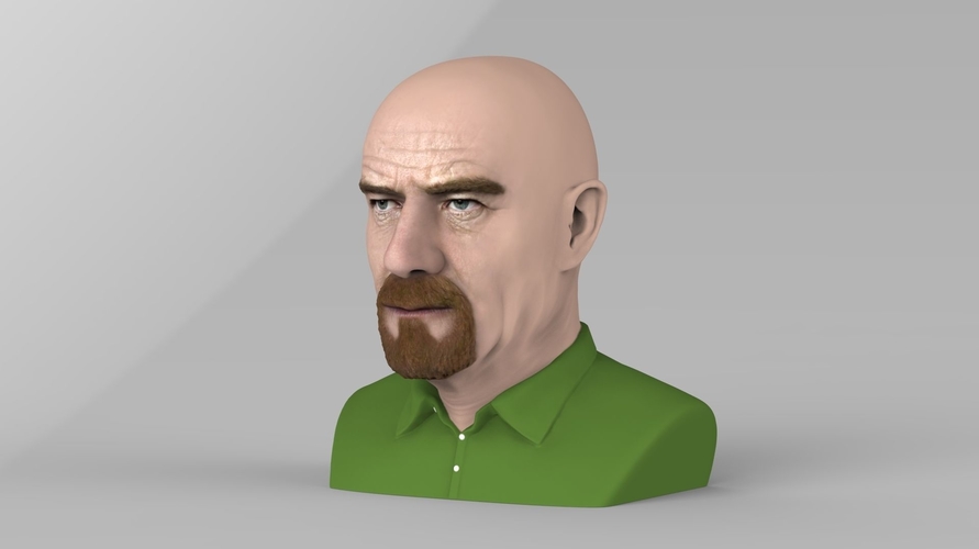 Walter White Breaking Bad bust ready for full color 3D printing 3D Print 231280