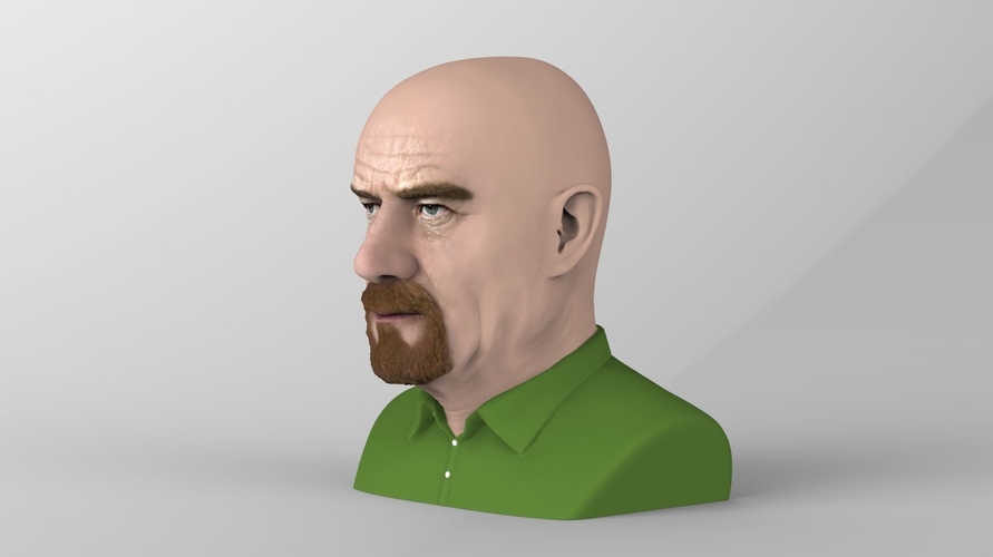 Walter White Breaking Bad bust ready for full color 3D printing 3D Print 231281