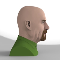 Walter White Breaking Bad bust ready for full color 3D printing - Thumbnail 6