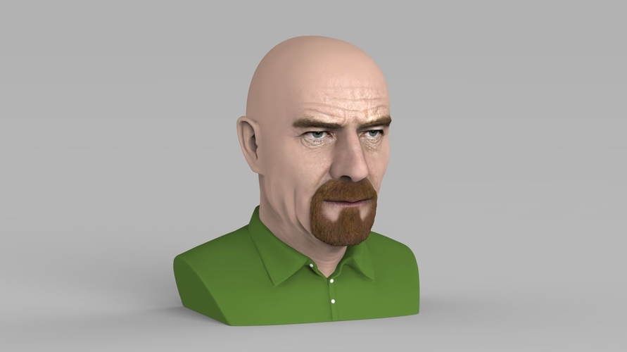Walter White Breaking Bad bust ready for full color 3D printing 3D Print 231284