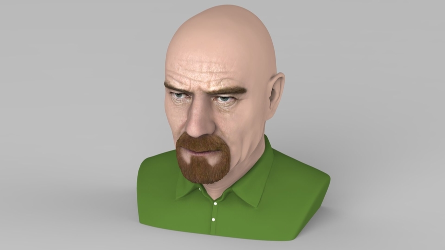 Walter White Breaking Bad bust ready for full color 3D printing 3D Print 231287