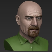 Walter White Breaking Bad bust ready for full color 3D printing - Thumbnail 12