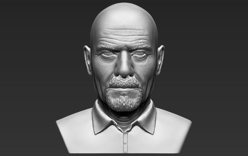 Walter White Breaking Bad bust ready for full color 3D printing 3D Print 231292