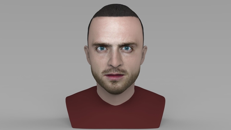 Jesse Pinkman Breaking Bad bust ready for full color 3D printing