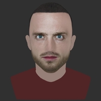 Jesse Pinkman Breaking Bad bust ready for full color 3D printing - Thumbnail 12