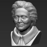 Hillary Clinton bust 3D printing ready stl obj - Thumbnail 2