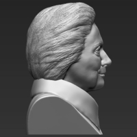Hillary Clinton bust 3D printing ready stl obj - Thumbnail 5