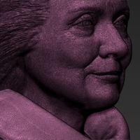 Hillary Clinton bust 3D printing ready stl obj - Thumbnail 14