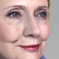 Hillary Clinton bust ready for full color 3D printing - Thumbnail 3