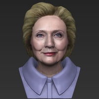 Hillary Clinton bust ready for full color 3D printing - Thumbnail 11
