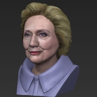 Hillary Clinton bust ready for full color 3D printing - Thumbnail 12